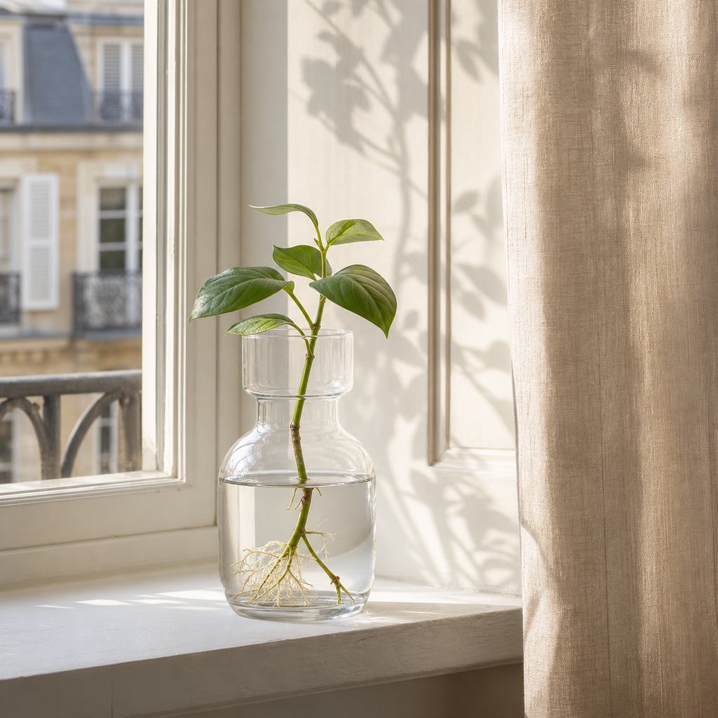Clair Propagation Vase — styled in use