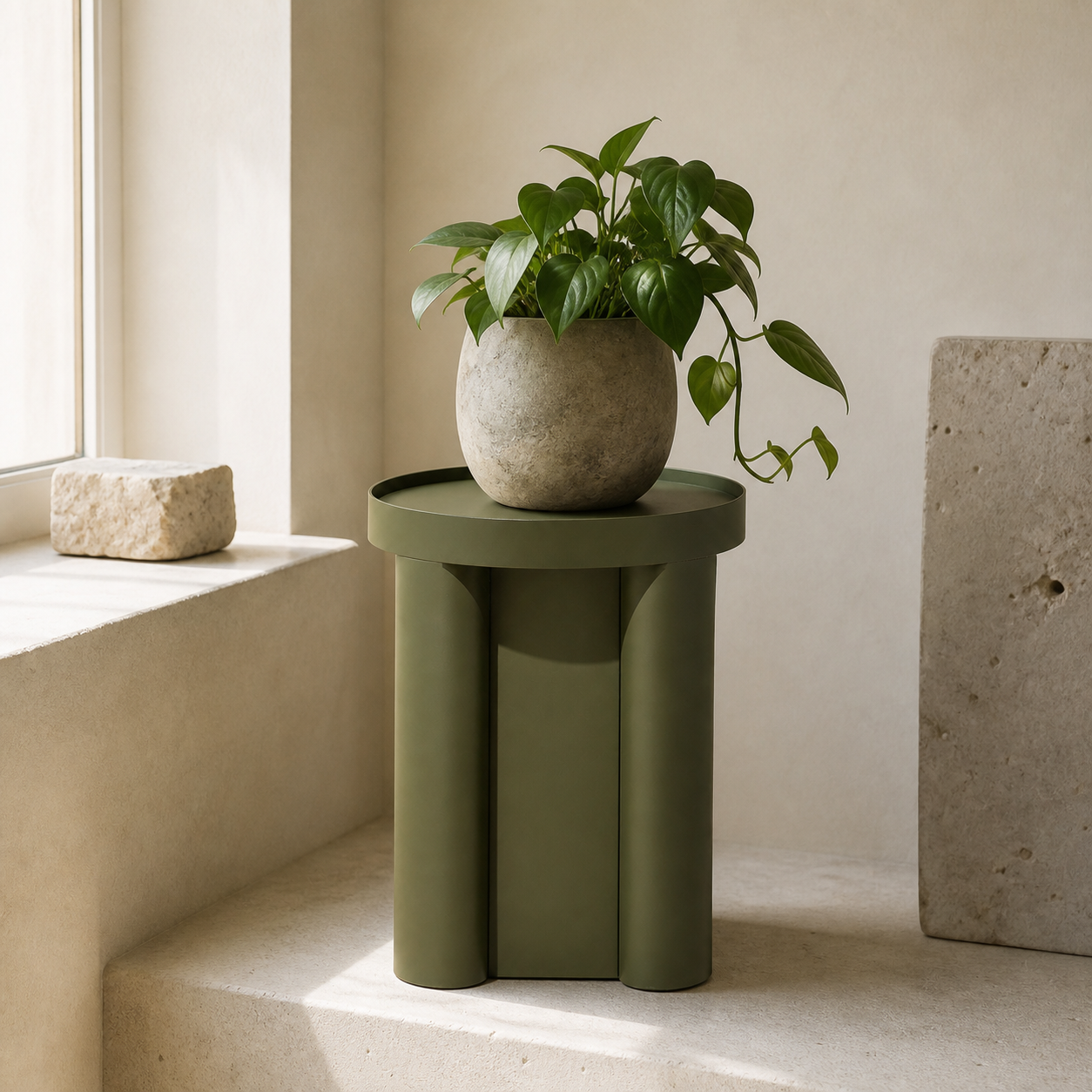 Column Plant Riser — styled in use
