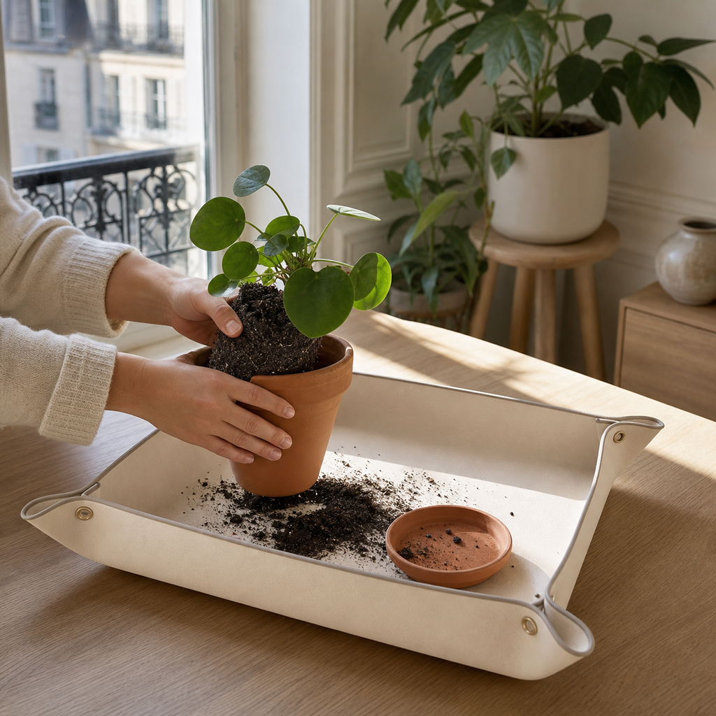 Cove Potting Mat — indoor repotting