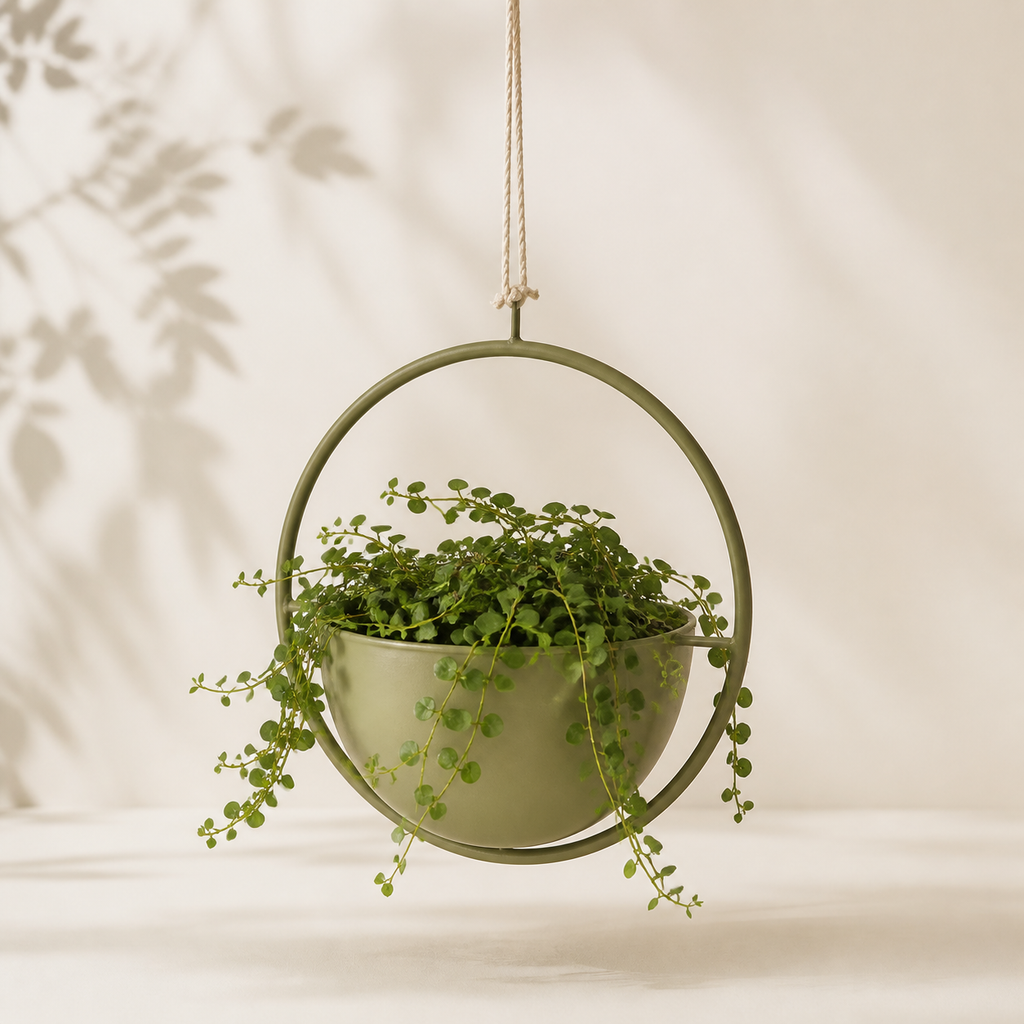 Halo Hanging Planter in MES ANGES studio setting