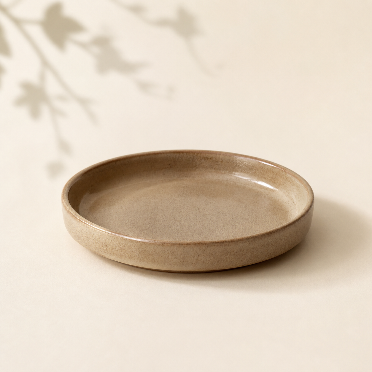 Lune Saucer 14 in MES ANGES warm ivory studio setting