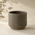 Ridge Cachepot 15 in MES ANGES warm ivory studio setting